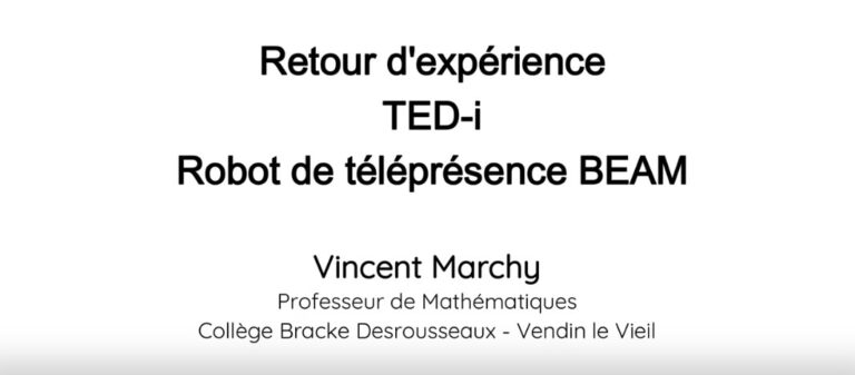 Témoignage de l’utilisation du dispositif Ted-i en collège