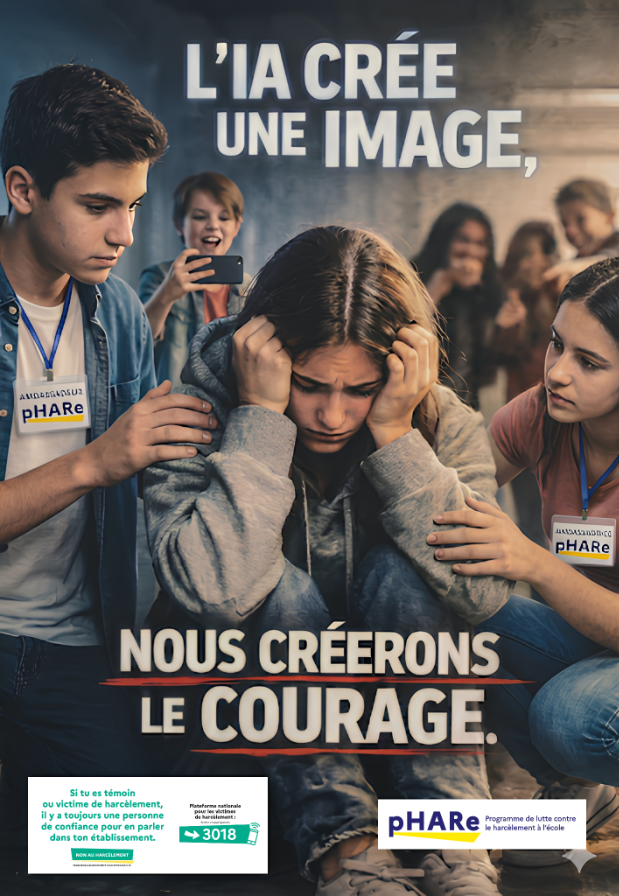 L’IA au service de la prévention : le LP du Professeur Clerc lauréat national du prix Non au Harcèlement 2026 grâce à une affiche percutante